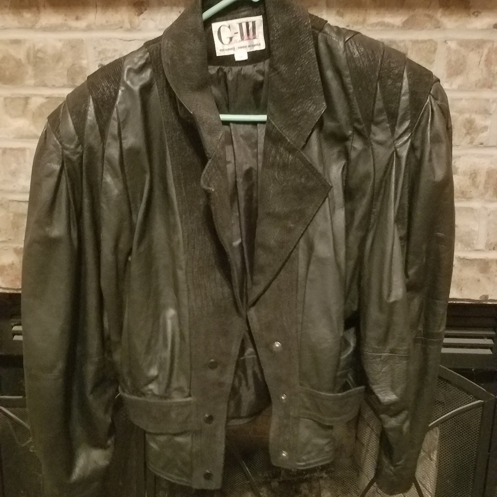100% leather coat